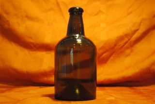Antique Collectible/decorative Green Glass Botle photo