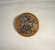 Rare Old Picture Button - George And The Dragon On Wooden Base Buttons photo 3