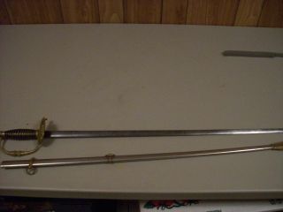 Antique Vintage Collectible Civil War 1860 Period Officer ' S And Staff Sword photo