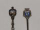 2 Vintage Sterling Silver & Enamel Souvenir Spoons Madrid Firenze Souvenir Spoons photo 1