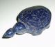 Antique Hand Carved Blue Lapis Lazuli Lay Down Turtle Snuff Bottle Snuff Bottles photo 1