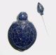 Antique Hand Carved Blue Lapis Lazuli Lay Down Turtle Snuff Bottle Snuff Bottles photo 5