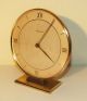 Junghans Brass Table Clock Art Deco Bauhaus 8 Day Mechanic Clockwork Clocks photo 2