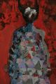 Abstract Expressionist Figurative Painting By Pascal Cucaro / California - Eames Mid-Century Modernism photo 3