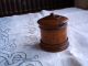Antique Late 19th.  Century Round String Box - Thread Case - Dispenser - Alder Wood Boxes photo 4