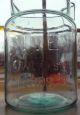 Rare Aqua T.  E.  Works Toronto Ontario Canada Pharmaceutical Glass Jar Bottles & Jars photo 4