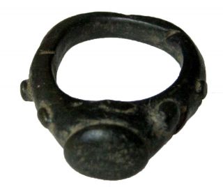 Roman Bronze Ring 11.  20g/22x29mm Rare Type R - 471 photo