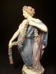 Very Rare Antique Meissen Classical Porcelain Figure Of Roman Goddess Flora Figurines photo 3