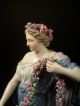 Very Rare Antique Meissen Classical Porcelain Figure Of Roman Goddess Flora Figurines photo 7