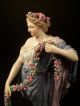 Very Rare Antique Meissen Classical Porcelain Figure Of Roman Goddess Flora Figurines photo 8