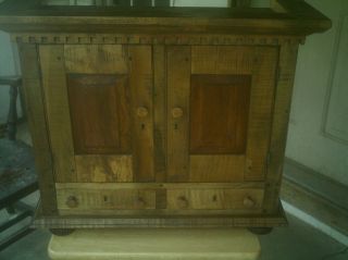 Tiger Maple / Cherry 18th Century Style Apothecary Cabinet photo