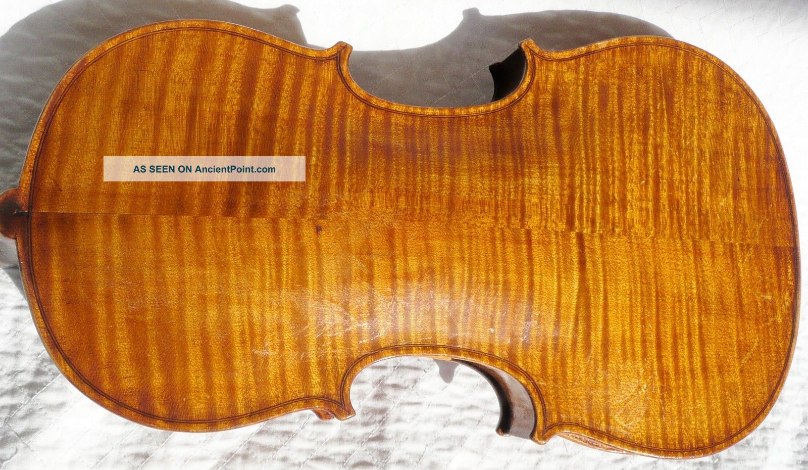 Old Violin Antonius Stradivarius Cremonenfis Faciebat Anno 1784 As Flame Back String photo