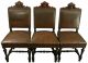 Set Of 6 Antique French Renaissance Dining Chairs,  Oak/leather,  1900s France 1900-1950 photo 11