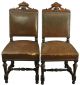 Set Of 6 Antique French Renaissance Dining Chairs,  Oak/leather,  1900s France 1900-1950 photo 1