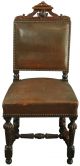 Set Of 6 Antique French Renaissance Dining Chairs,  Oak/leather,  1900s France 1900-1950 photo 6