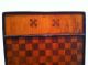 Antique Folk Art Checkerboard Game Board Signed Inlaid Wood Folk Art photo 2