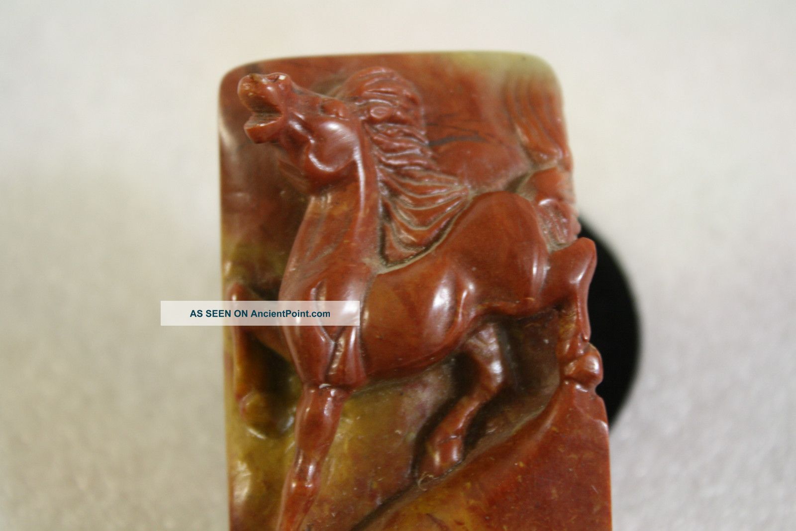 Hand - Carved Chinese Shoushan Stone Seal / Stamp Horse Figure Seals photo
