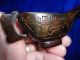 Perfect Chinese Ox Horn Double - Sided Hand - Carved Dragon Wine Cup Glasses & Cups photo 4