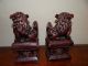 Antique Pair Chinese Carved Soapstone Foo Dogs 7 