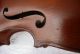 Old Antique Violin Flame 2 Piece Back No Label Patina Estate Find String photo 11