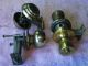 3 Vintage Door Knobs & Bolt Lock Brass Door Knobs & Handles photo 2