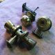 3 Vintage Door Knobs & Bolt Lock Brass Door Knobs & Handles photo 5