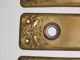 5 Vintage Brass Plated Door Back Plates (all Match) Door Knobs & Handles photo 1