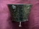 Antique Decorated Dutch Large Copper Flower Bowl/pot On Lion Paw Feet. Victorian photo 2