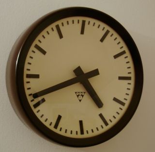 Pragotron Vintage Bakelite Industrial Clock Factory 32cm Depth Of 8,  5 Cm photo