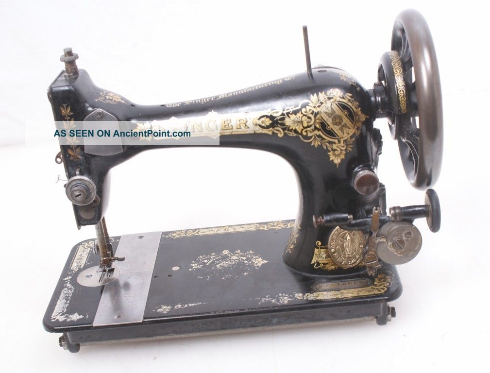 Antique Singer 1914 Model 28 Sewing Machine For Repair/parts Hand Crank Treadle Sewing Machines photo