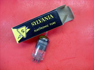 Vtg Sylvania Electron Vacuum 6an8a Ham Radio Cb Amp Phono Tube Made In Usa Nos photo