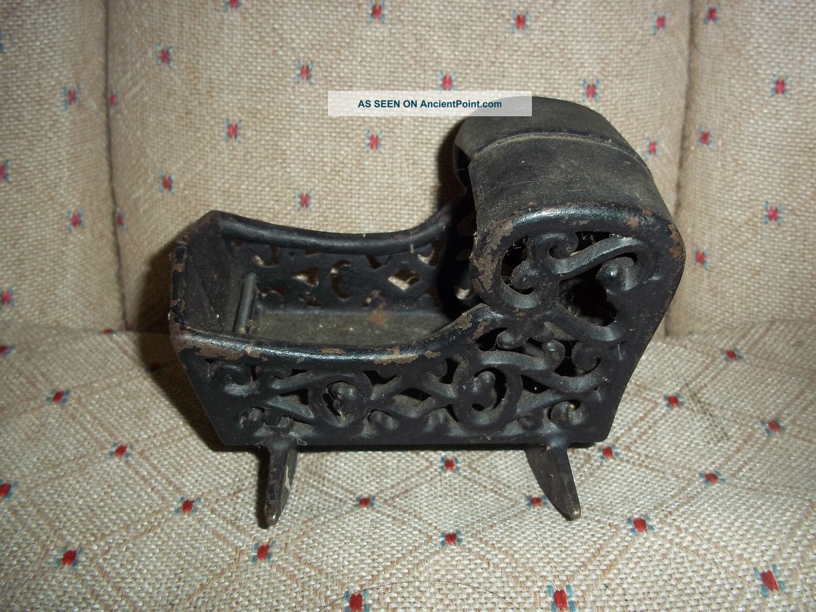 Antique Cast Iron Baby Cradle Small Toy Sample ? Goth Baby Carriages & Buggies photo