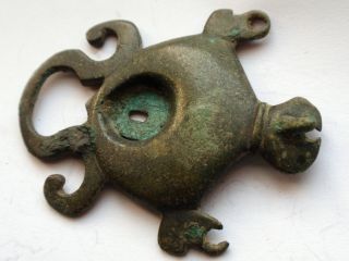 Rare Roman Bronze Military Phallic Pendant 2nd Centurt Ad.  Rare Artifact photo