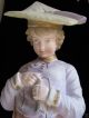 Pair Bisque Porcelain Figurines Boy Girl Figures Rudolstadt Germany Ca1895 Rare Figurines photo 2