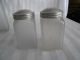 Antique Canister Set Cabinet Frosted Glass Jar Storage Flour,  Sugar,  Tea,  S&p Jars photo 9