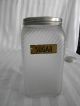 Antique Canister Set Cabinet Frosted Glass Jar Storage Flour,  Sugar,  Tea,  S&p Jars photo 2