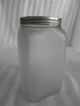 Antique Canister Set Cabinet Frosted Glass Jar Storage Flour,  Sugar,  Tea,  S&p Jars photo 7