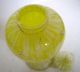 Antique Yellow & White Lidded Spangle Glass Urn Atop A Pedestal Base Other photo 6