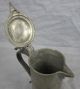 Large 1785 Lidded Pewter Tankard Decorated With Repairs Metalware photo 7