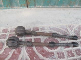 A Pair Buddhist/taoist Weapon Hammer Handle Exquistie Bronze Old Chinese Ancien photo