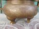 Shining 3 - Leg Incense Burner Carved Exquistie Bronze Old Chinese Ancient Incense Burners photo 5