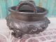 Heavy 7kj Shining 3 - Leg Incense Burner Carved Exquistie Bronze Old Chinese Anci Incense Burners photo 10