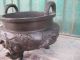 Heavy 7kj Shining 3 - Leg Incense Burner Carved Exquistie Bronze Old Chinese Anci Incense Burners photo 6