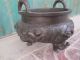 Heavy 7kj Shining 3 - Leg Incense Burner Carved Exquistie Bronze Old Chinese Anci Incense Burners photo 7