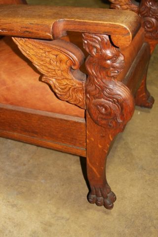 American Oak Reclining Chair (morris Style) photo