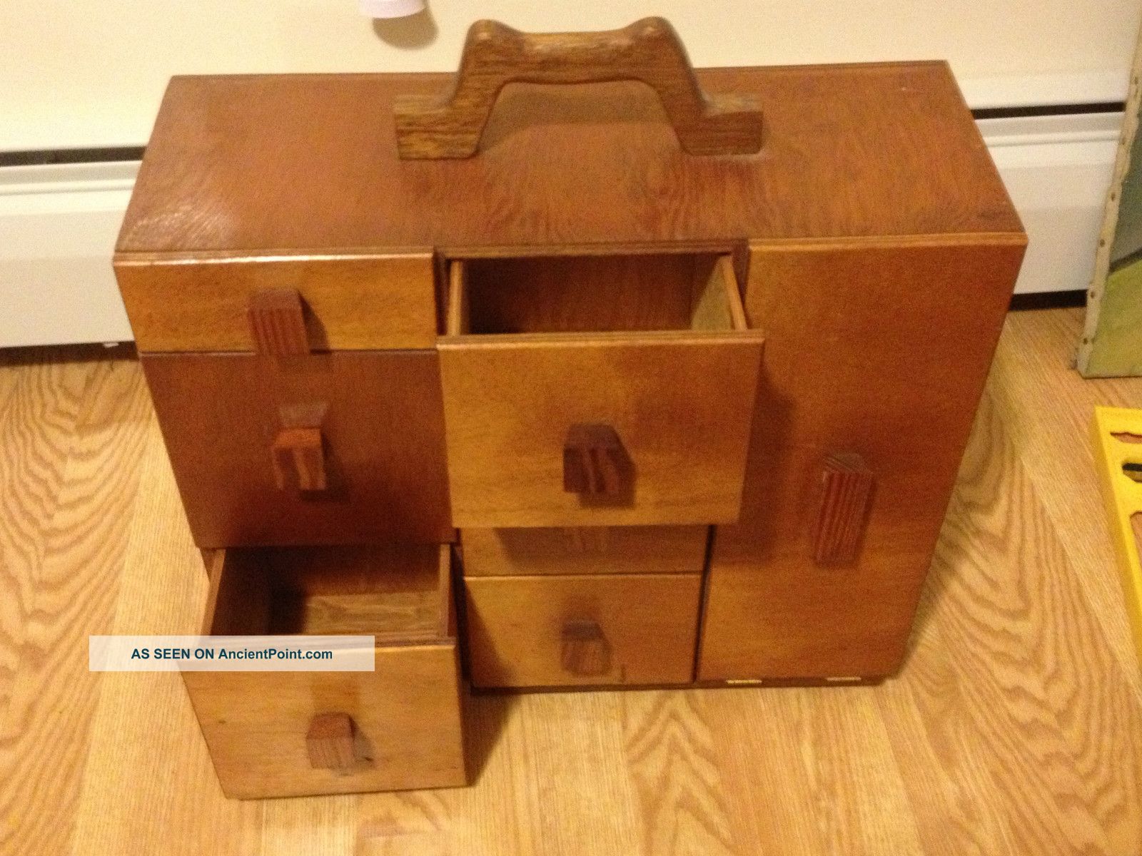 Vintage Deco Style Craftsman Sewing Box Boxes photo