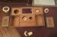 Antique Rare Sadeli Inlaid Ox Bone Jade Silver Sewing Kit Wood Handmade Box 1800 Boxes photo 8