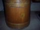Antique Sugar Bucket Firken With Lid Mexican Hand Painted Good Size Primitives photo 3