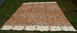 Huge Old Traditional Ngatu Tapa Bark Cloth Tonga photo