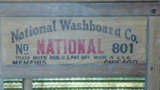 National Washboard Company - No.  801 - Vintage Antique Washboard photo